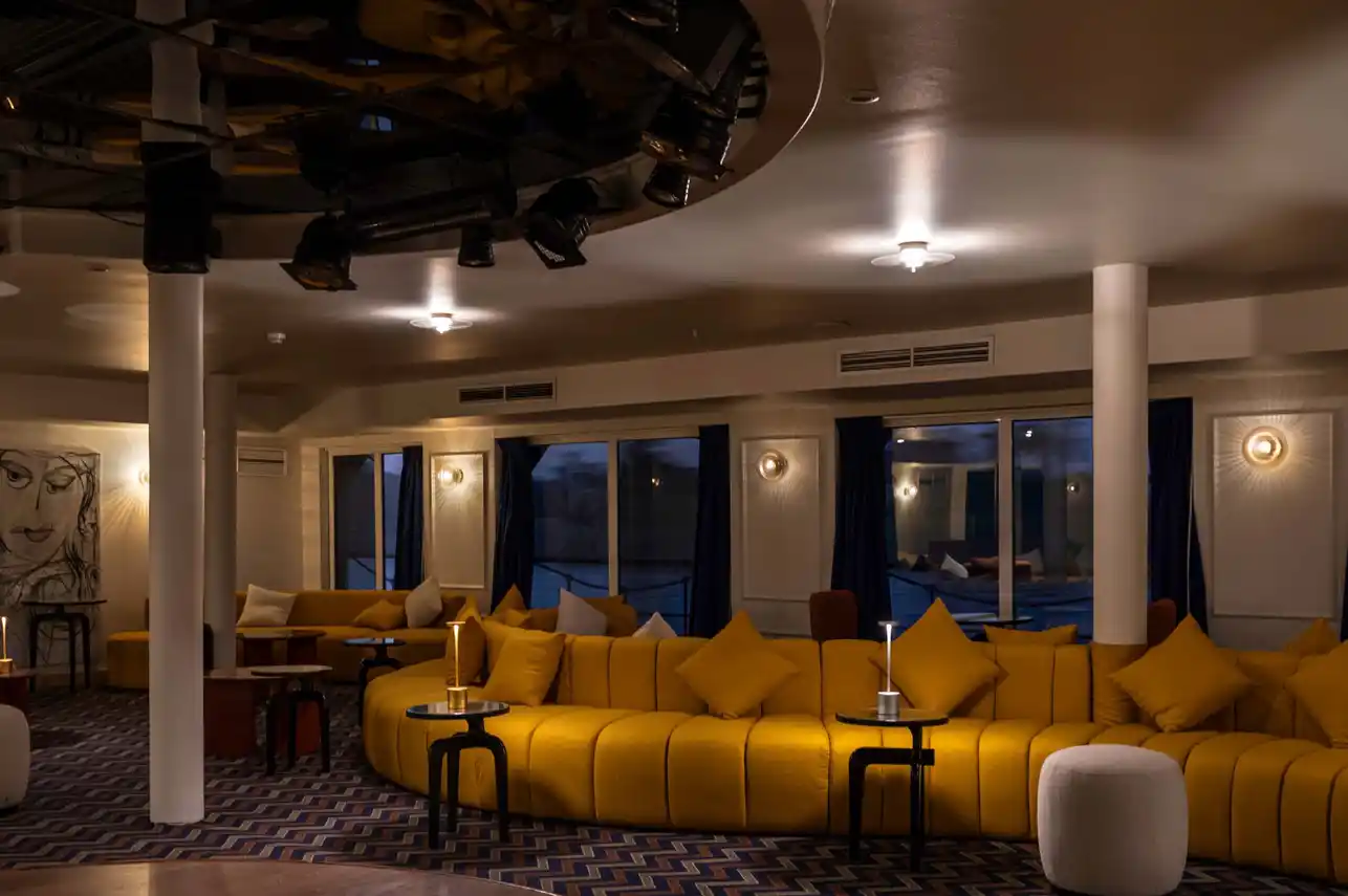 Lounge aboard the Grand Mandarine Nile Cruise Nile cruise